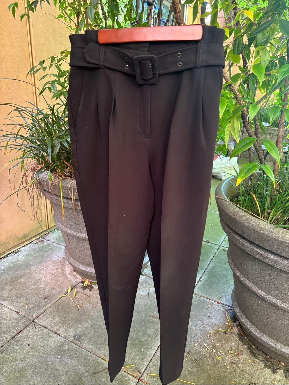 Topshop Black High-Waist Trousers Discounted Shipping